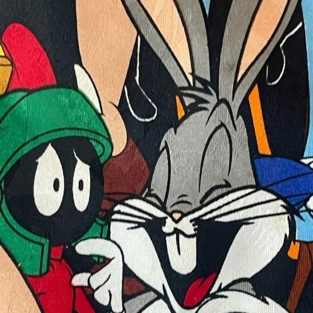Vintage Looney Tunes Mania Bugs Bunny Daffy Duck Multicolor Cartoon Men Neck Tie